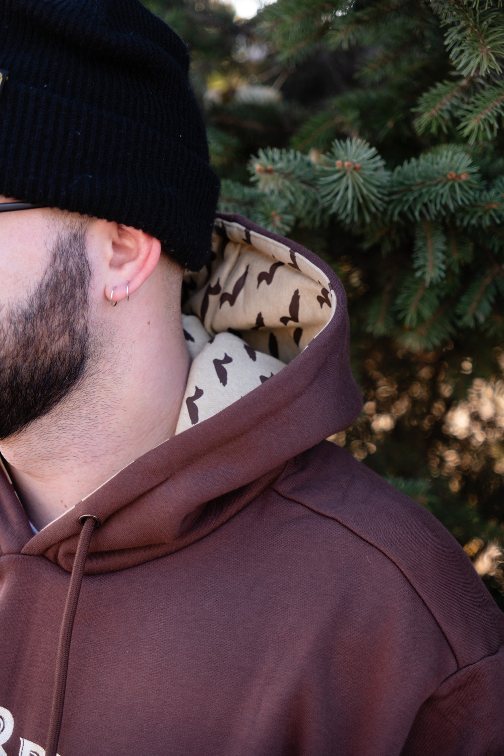 Brown Hoodie Logo/Loon Sweatshirt