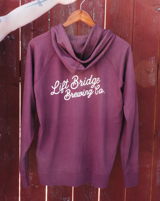 Maroon Lightweight Zip-Up Hoodie